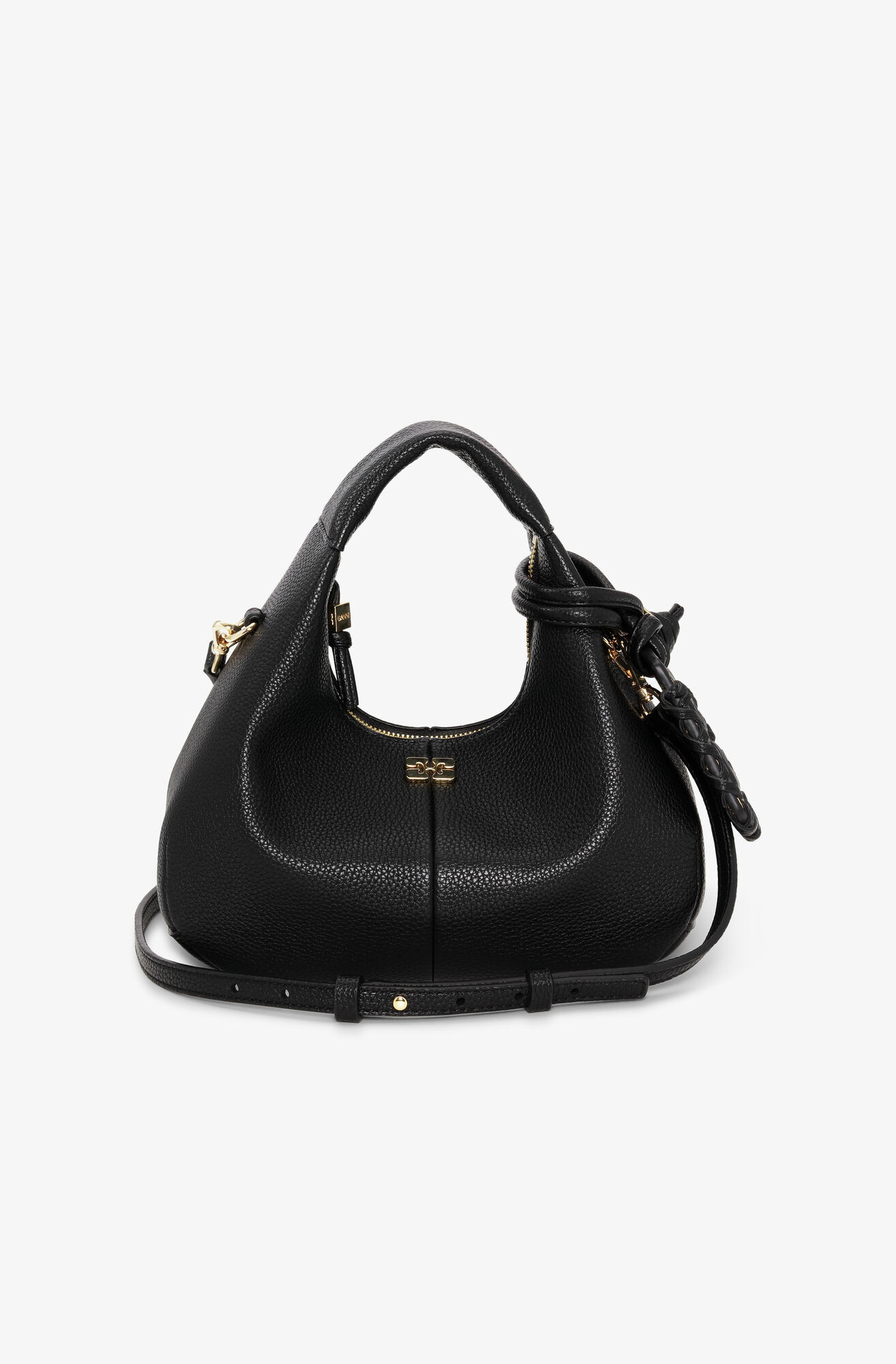 Black Mini Hobo Bag | Ganni