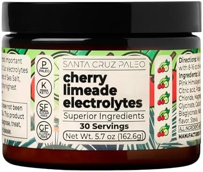 Santa Cruz Paleo Electrolyte Powder, Cherry Limeade, Sugar Free Hydration Drink Mix with Himalaya... | Amazon (US)