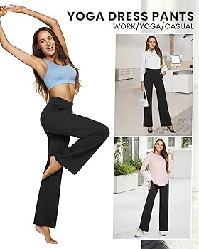 G4Free EverGoing Yoga Pants Women Wide Leg Pants with Pockets High Waist Stretch Dress Casual Swe... | Amazon (US)