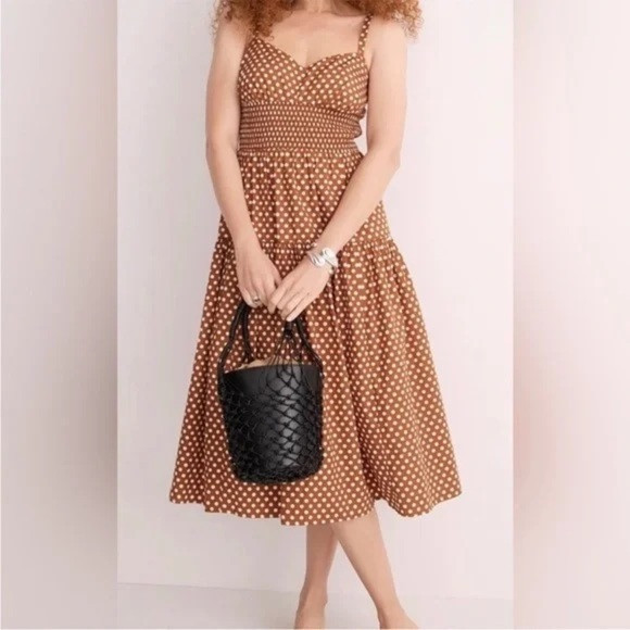 NWT. J.Crew Polka Dot Midi Dress. Size 16. With pockets! | Poshmark