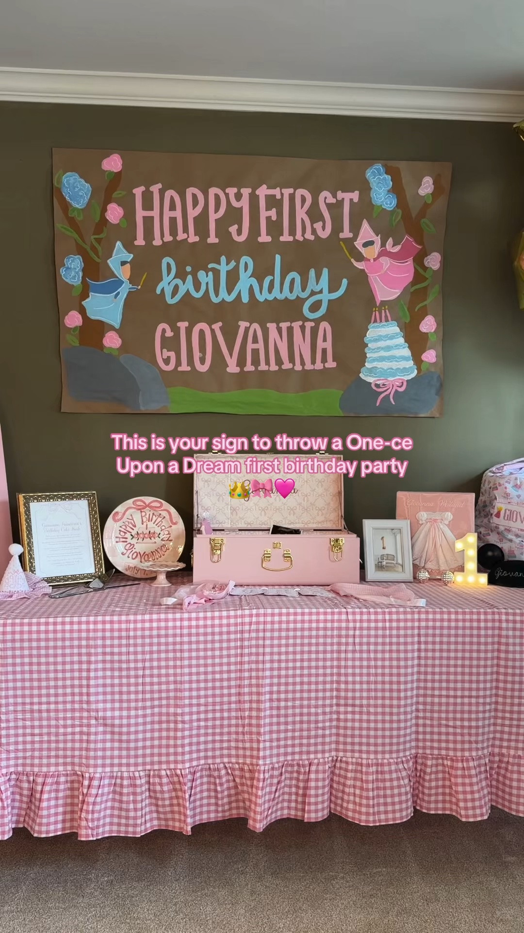 Sharing all the magical details from our baby girl’s One-ce Upon a Dream first birthday party! 💗✨ Inspired by Disney’s Sleeping Beauty with a whimsical twist on the classic “Once Upon a Time” theme, every detail was straight out of a fairytale—from dreamy décor and sweet tablescapes to the cutest party accessories. 

I’ve linked everything I could find to help you recreate this enchanting first birthday theme or add a little Disney magic to your own celebration. 🌙🩷👑

#LTK #LTKKids #FirstBirthday #FirstBirthdayParty #BabyGirlBirthday #DisneyBirthday #SleepingBeautyParty #PrincessBirthday #OneceUponADream #PartyDecor #FirstBirthdayIdeas #BirthdayInspo #BabyGirlParty #DisneyMom #FairytaleParty