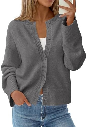 KIRUNDO Cardigan Sweaters for Women Fall Trendy Long Sleeve Chunky Knit Button Up Oversized Winte... | Amazon (US)