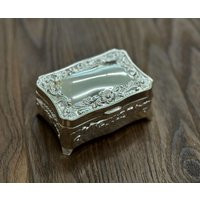 Engraved Wedding Arras Box Silver Floral Design With 13 Coins 3.5""W/4.5""W | Etsy (US)