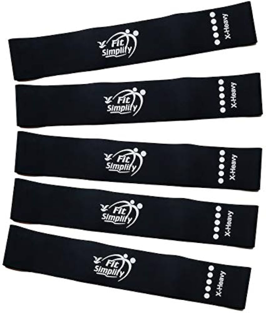 Fit Simplify Resistance Loop Exercise Fitness Bands with Instruction Guide and Carry Bag, Set of ... | Amazon (US)
