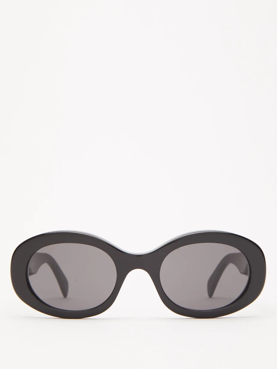 Triomphe oval acetate sunglasses | Celine Eyewear | Matches (EU)