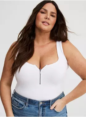 Foxy Scoop Neck Zip Tank | Torrid (US & Canada)
