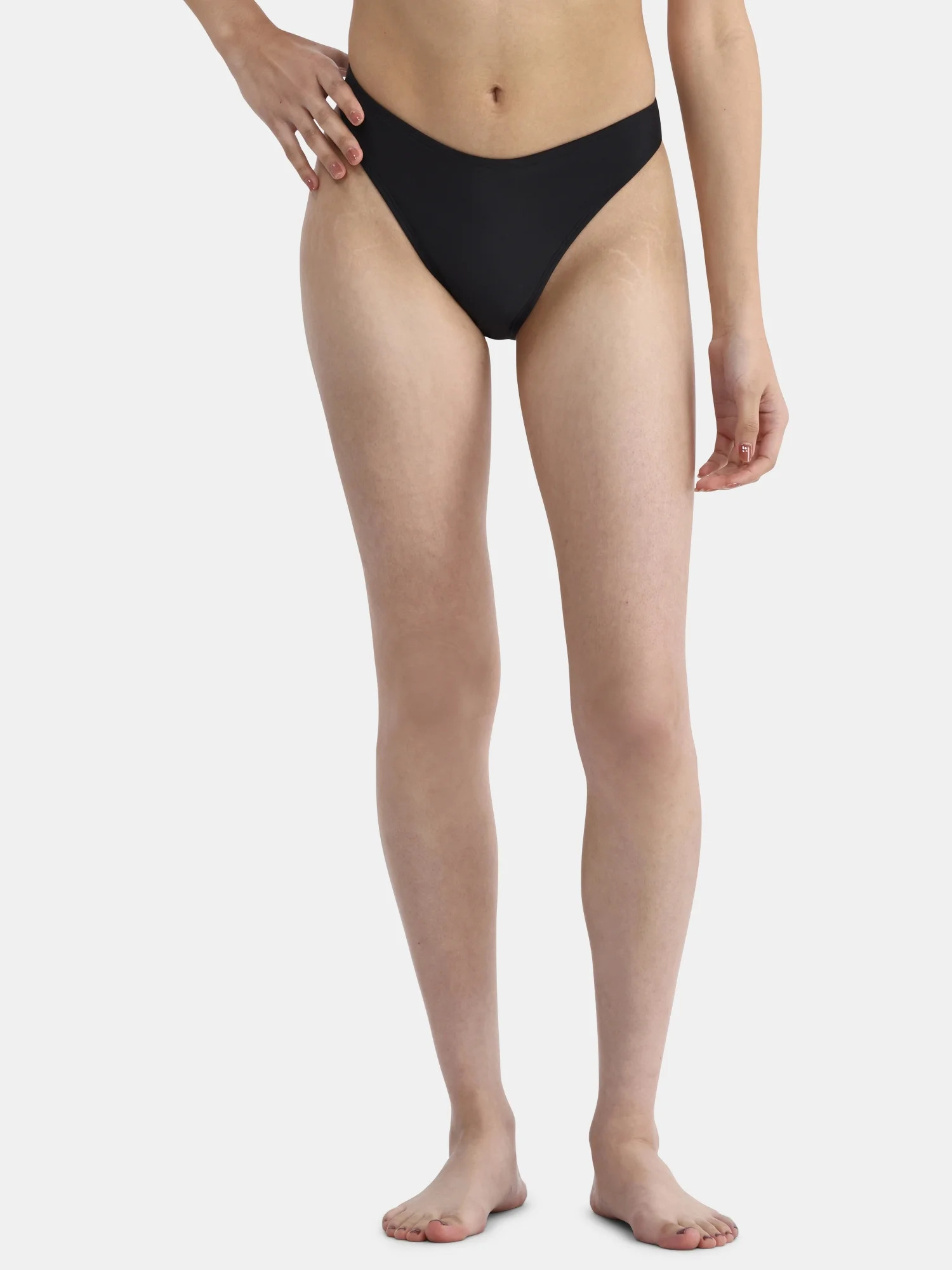 No Boundaries High Leg Mid Rise Cheeky Bikini Bottom, Sizes XXS-XL | Walmart (US)