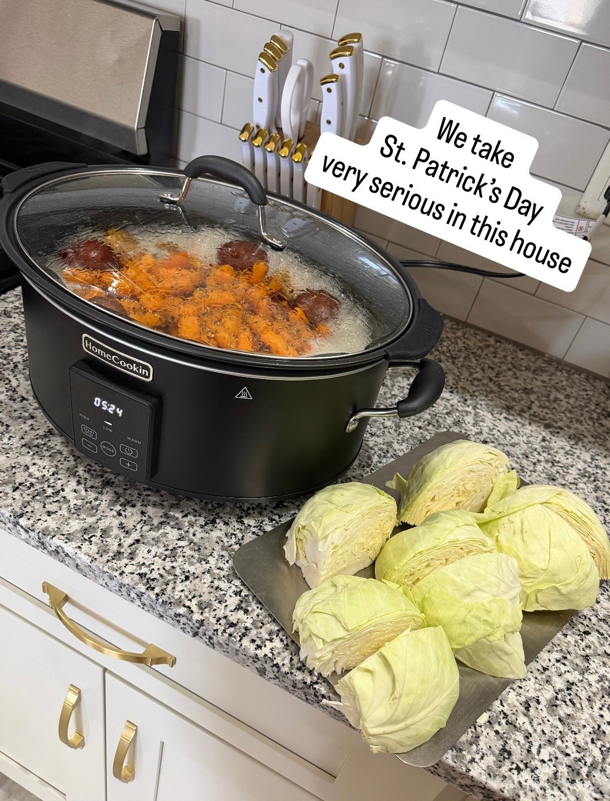 Which means upgrading by purchasing this new 10 gallon HomeCookin slow cooker from Amazon & it looks so sleek in my kitchen 😍
My house smells incredible 🍀
Happy St Patrick’s Day!
- available in 3 color options & 2 size options 

#LTKKitchen #LTKAppliances #LTKFinds #AmazonFinds #crockpot #easydinners #easymeals #mealsathome #AmazonHome #Under100

#LTKfoodie #LTKSeasonal #LTKHome