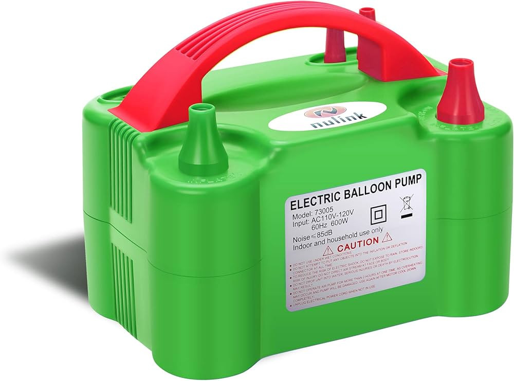 Balloon Pump NuLink Electric Portable Dual Nozzle Balloon Blower Pump Inflation for Decoration, P... | Amazon (US)