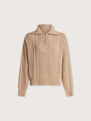 Camello Cable Half Zip 2.0 | Varley US, Carob / M | Varley US