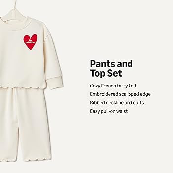 Amazon Essentials x Sofia Grainge Toddlers and Baby Girls' French Terry Pant and Top Set | Amazon (US)