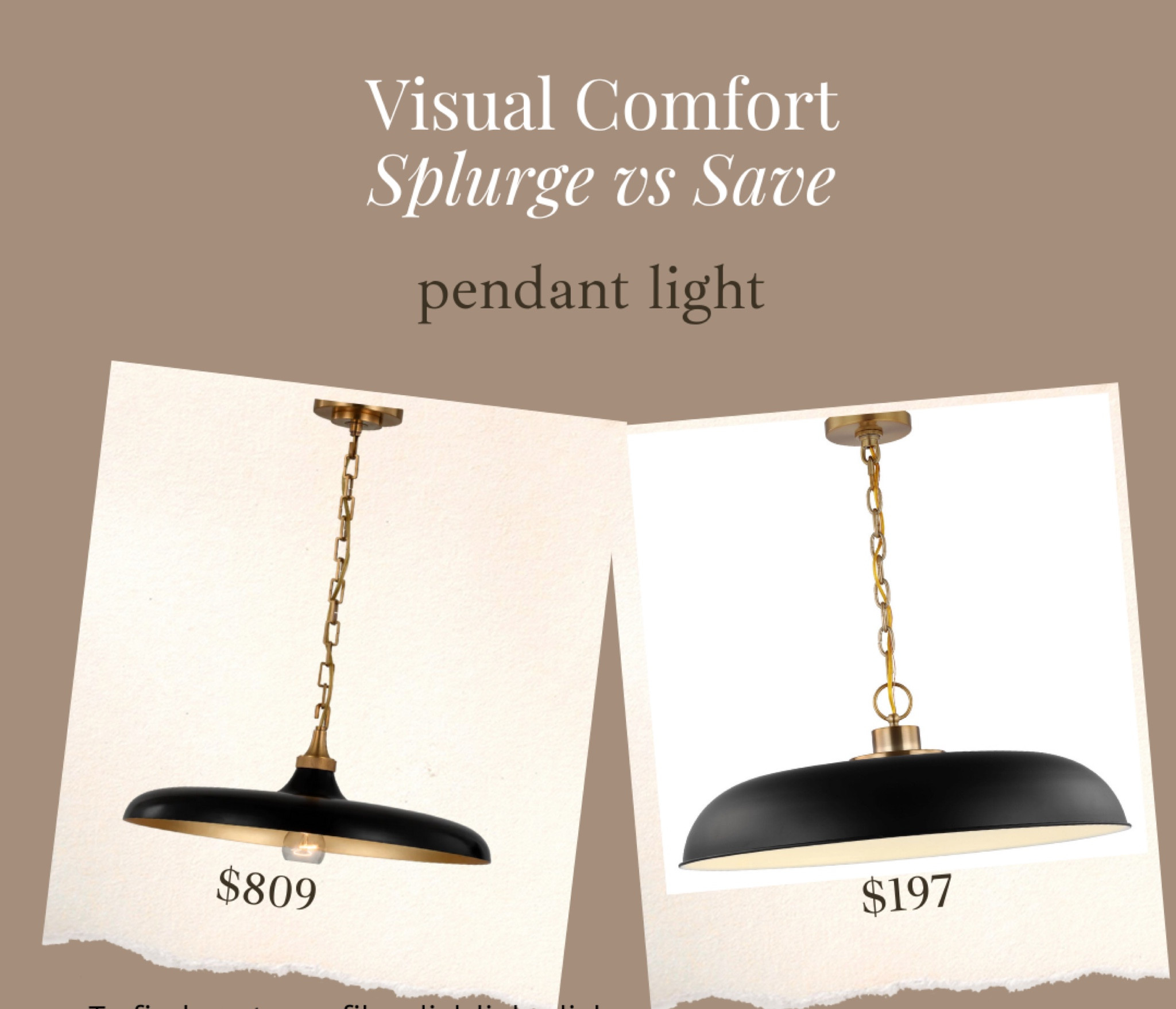 Visual comfort pendant light lookalike. Can always use rub and buff on the interior to make gold like VC!! Looks for less, home decor, neutral decor, modern decor, arhaus, looks for less, chandelier, accent furniture, accent chair, neutral aesthetic, arhaus, restoration hardware, bedroom decor, master bedroom, home update, diy home project, home remodel, organic modern decor, Scandinavian home, Japandi home decor 

#LTKhome #LTKsalealert #LTKFind