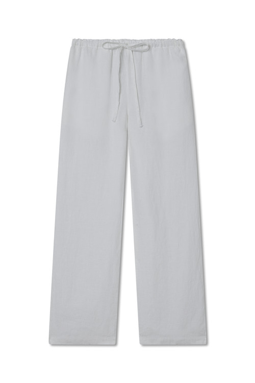 VIR VITA Delphine Linen Pant in White at Nordstrom, Size Large 30 | Nordstrom