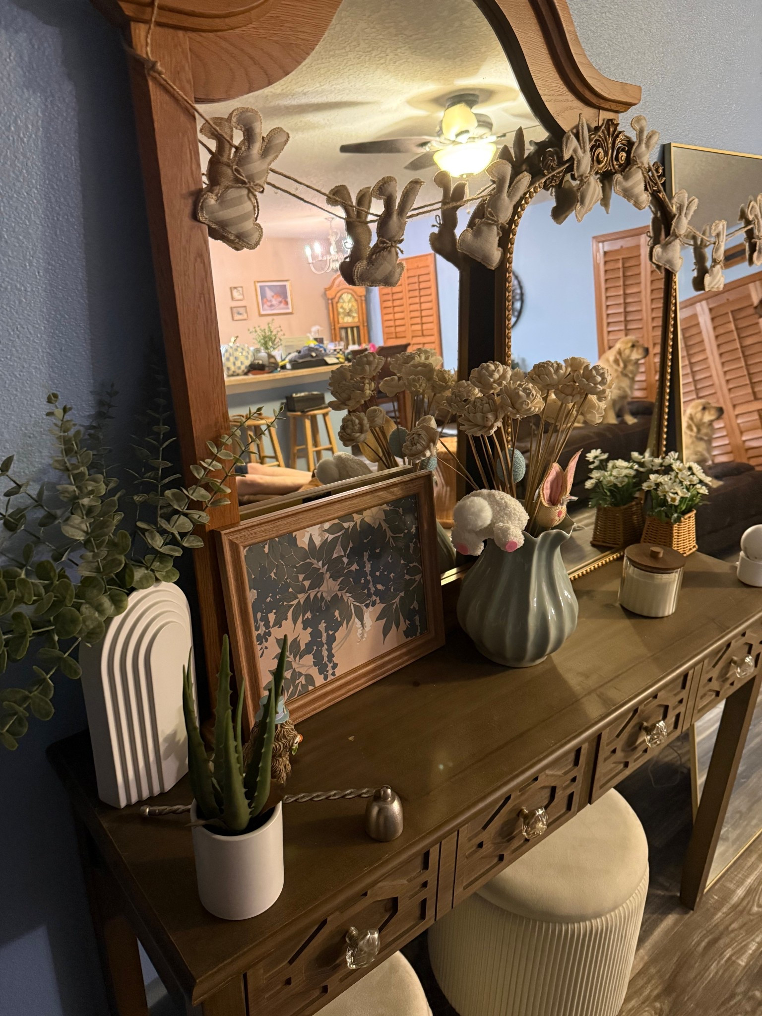 Leaving the Easter decor up for a little bit because it’s pretty darn cute🐰🧺🤍peep Cooper in the background 🩵


#homedecor #easter #easterdecor #neutrals #neutraldecor #boho #bohodecor

#LTKdayinmylife #LTKSeasonal #LTKHome