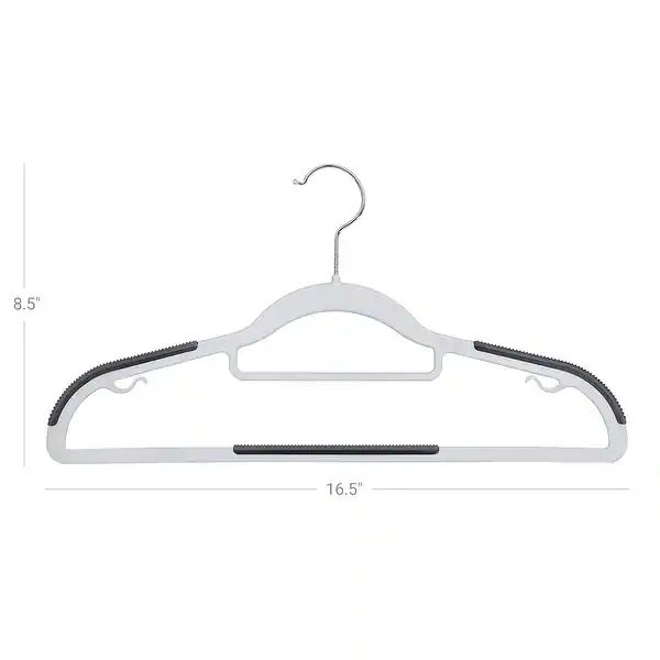 SONGMICS Pack of 50 Gray ABS Plastic Hangers with Non-Slip Design, Space-Saving Clothes Hangers -... | Bed Bath & Beyond