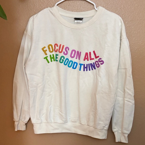 Target “Focus On All The Good Things” Crew Neck Sweater | Poshmark