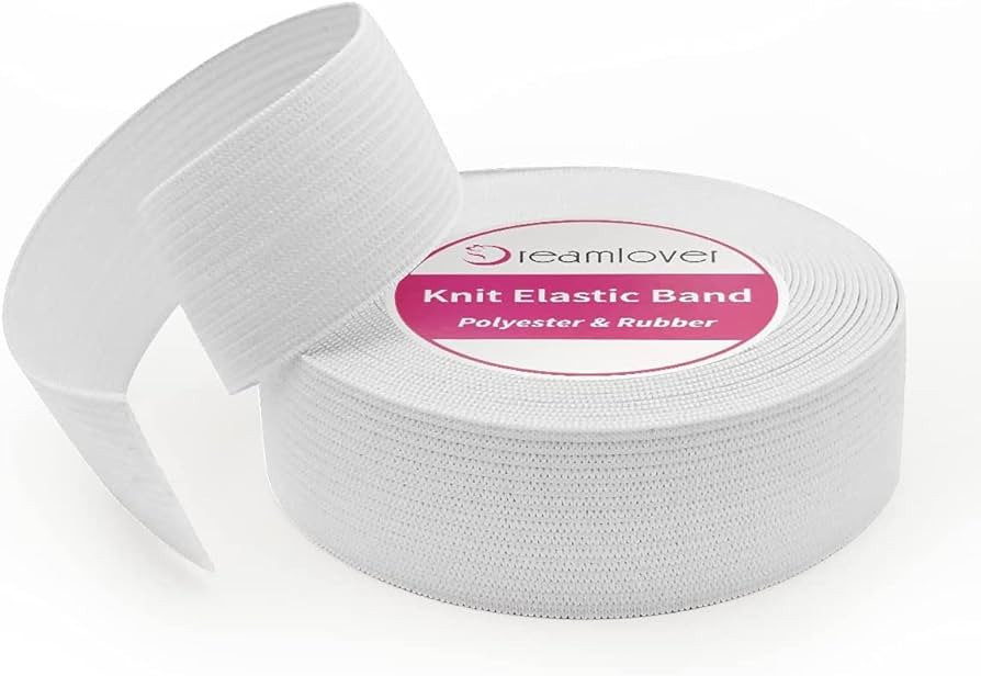 Dreamlover White Elastic Spool, 1 Inch x 6 Yards | Amazon (US)