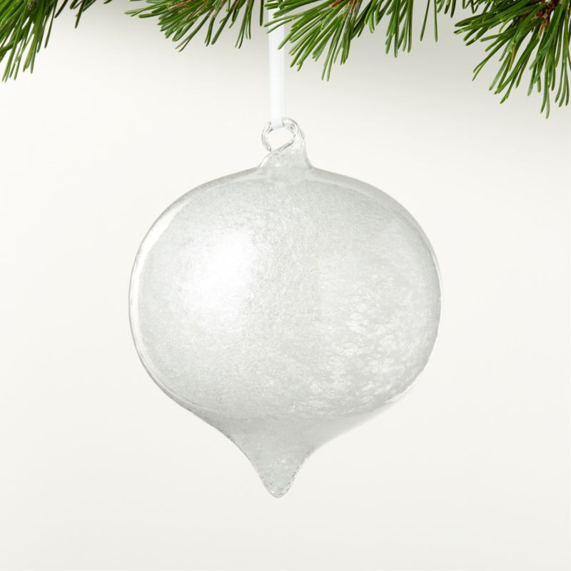 Lumi Clear Textured Glass Christmas Tree Ornament | CB2 | CB2
