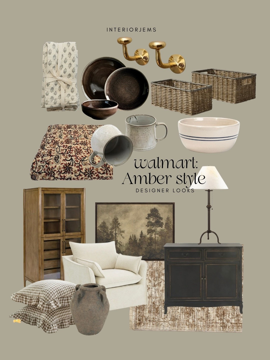 Walmart except make it Amber interior style on a budget, dinnerware, stoneware, quilt Kantha quilt, Walmart, bedding, bookcase, solid, wood cabinet, entryway cabinet, accent chair, moody, framed, art, table, lamp, designer, table, lamp, set of baskets, solid brass, unlacquered brass

#LTKSaleAlert #LTKdayinmylife #LTKHome
