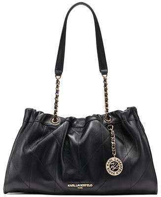 Amandine Leather Medium Shoulder Handbag | Macy's