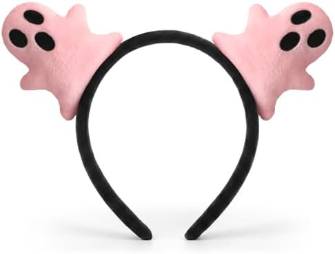 Pink Ghost Halloween Headband for Women Cute Fuzzy Ghost Hair Accessories Soft Headband Costume C... | Amazon (US)