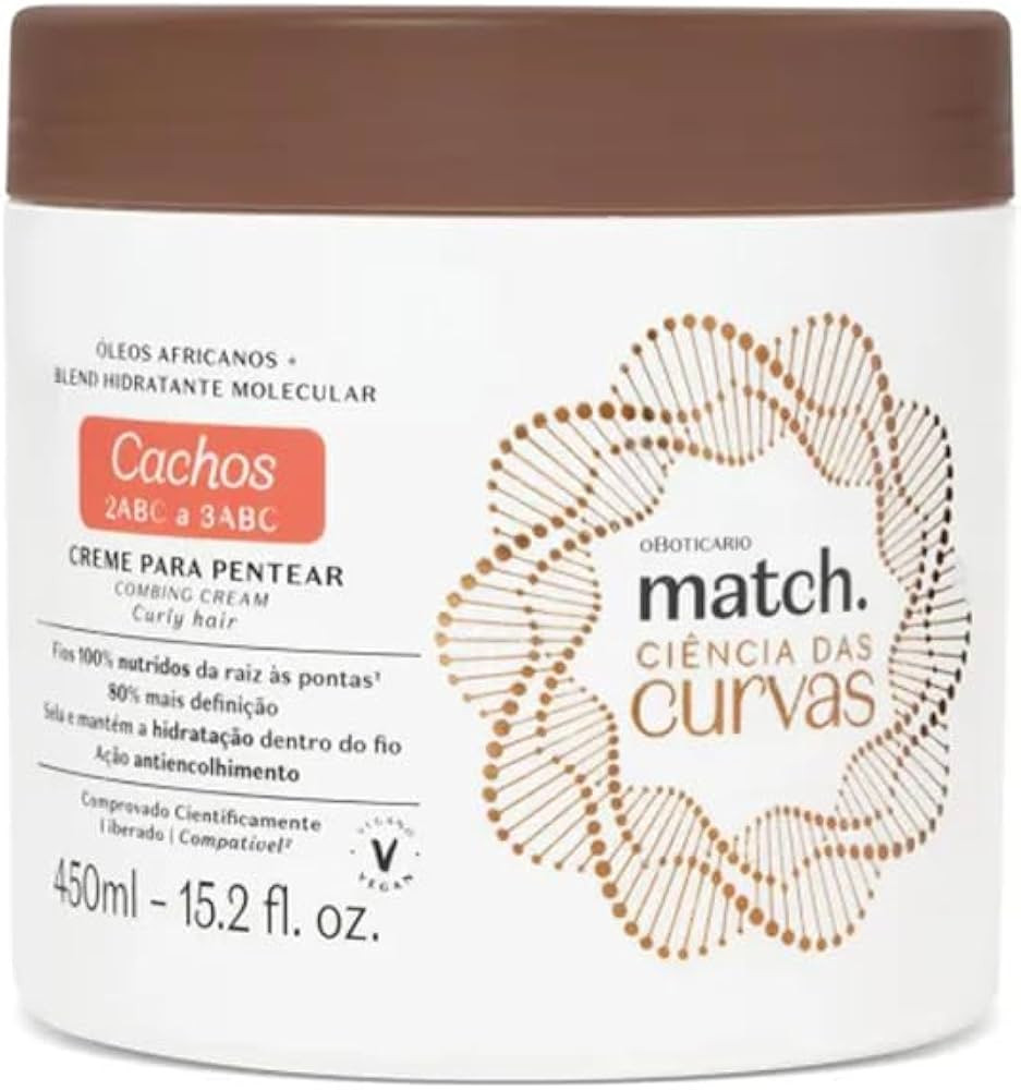 O BOTICARIO, O BOTICARIO MATCH CREME PARA PENTEAR CIENCIA DAS CURVAS 450ml | Amazon (BR)