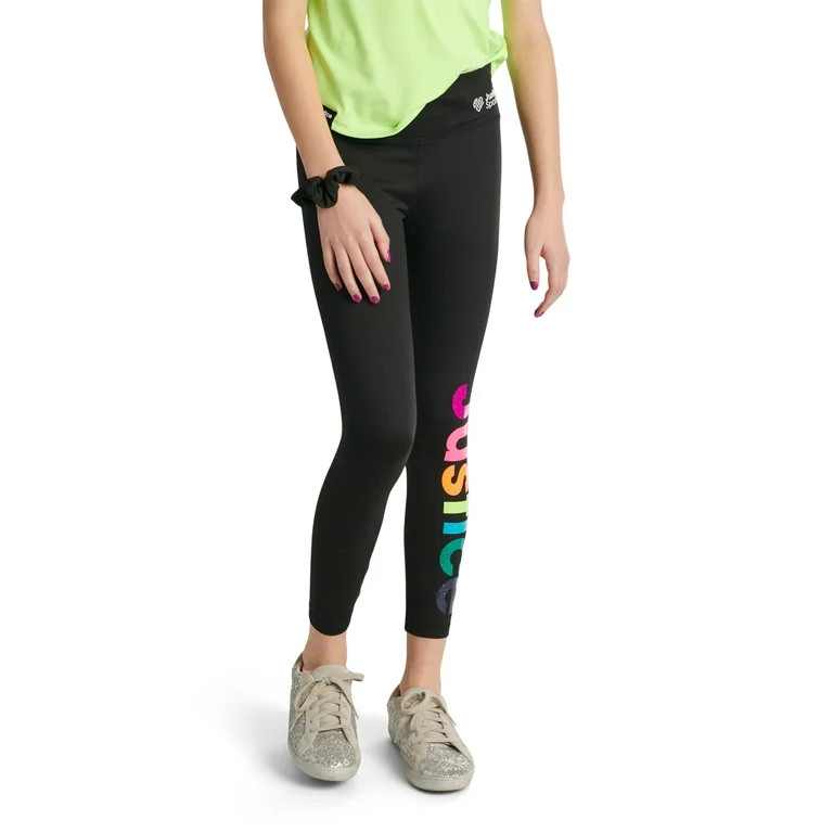 Justice Girls J-Sport Lace-Up Detail Legging, Sizes XS(5/6)-XL Plus(16/18 Plus) | Walmart (US)