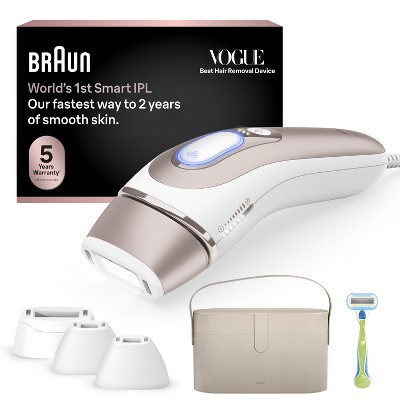 Braun Skin i-Expert PL7387 IPL Device Laser Hair Removal Kit with 4 Smart Heads and Premium Vanity Case: Body Application Bikini Line, Legs, Under Arm | Target