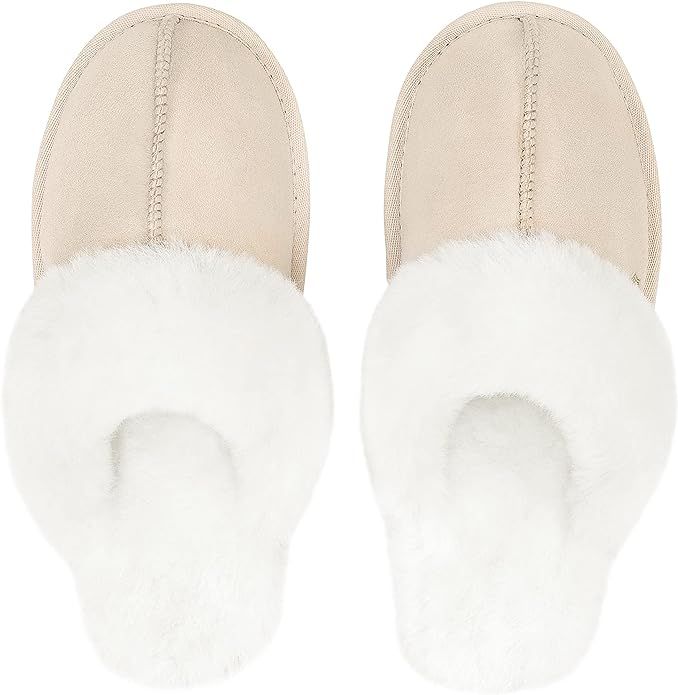 Togas Warm Suede Slippers Amanda for women Sheep Wool Collar for Indoor & Outdoor | Amazon (US)