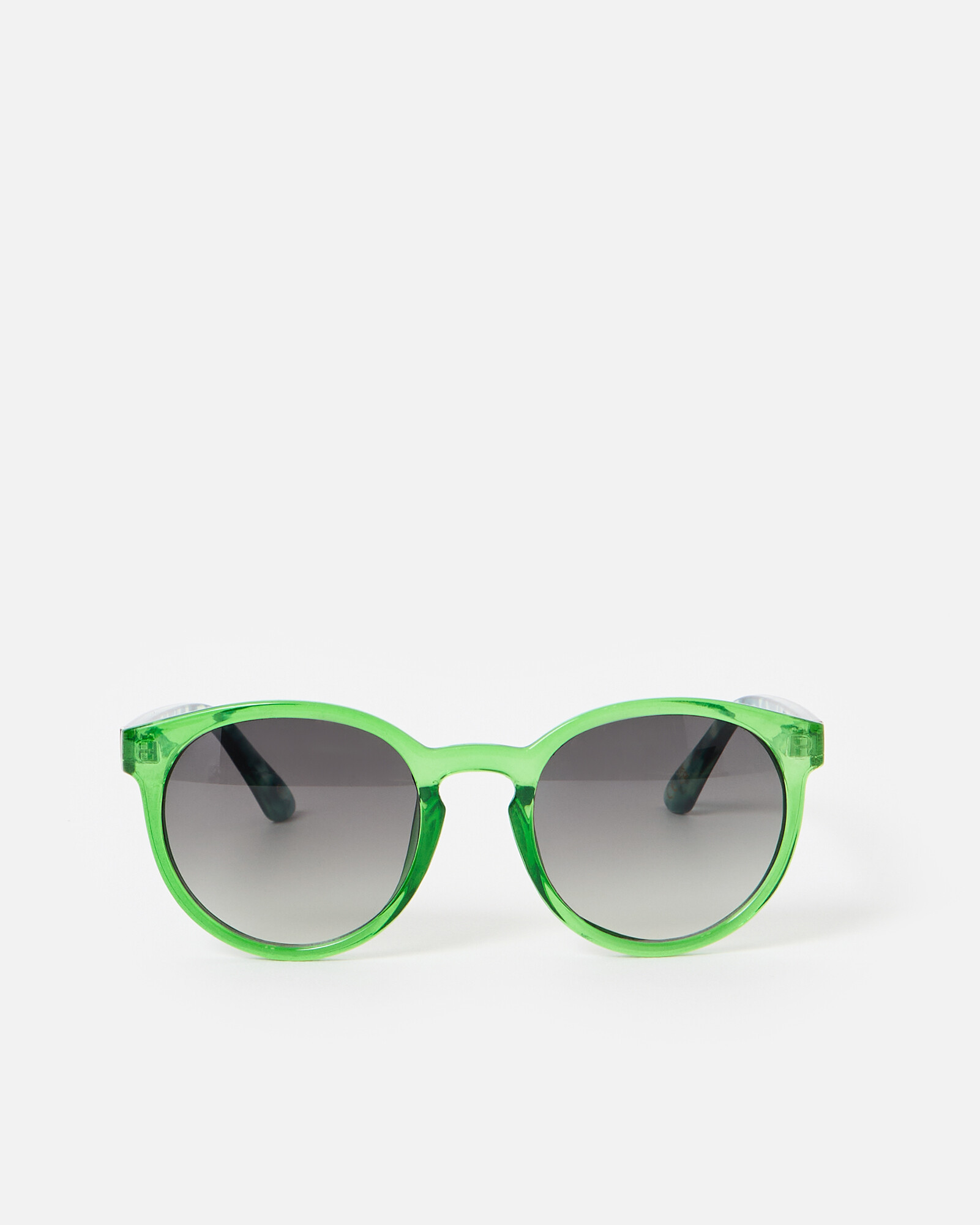 Preppy Crystal Green & Faux Tortoiseshell Round Sunglasses | Oliver Bonas | Oliver Bonas (Global)