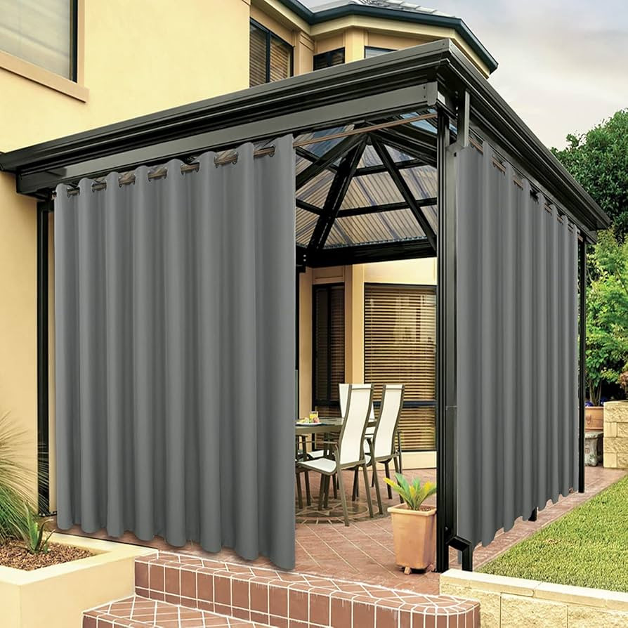 BONZER Waterproof Indoor/Outdoor Curtains for Patio Thick Privacy Wide Grommet Curtains for Bedro... | Amazon (US)