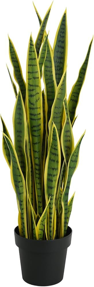 35" TDIAOL Artificial Snake Plant – 3ft Faux Sansevieria Plants in Pot with 32 Leaves, Fake Tre... | Amazon (US)