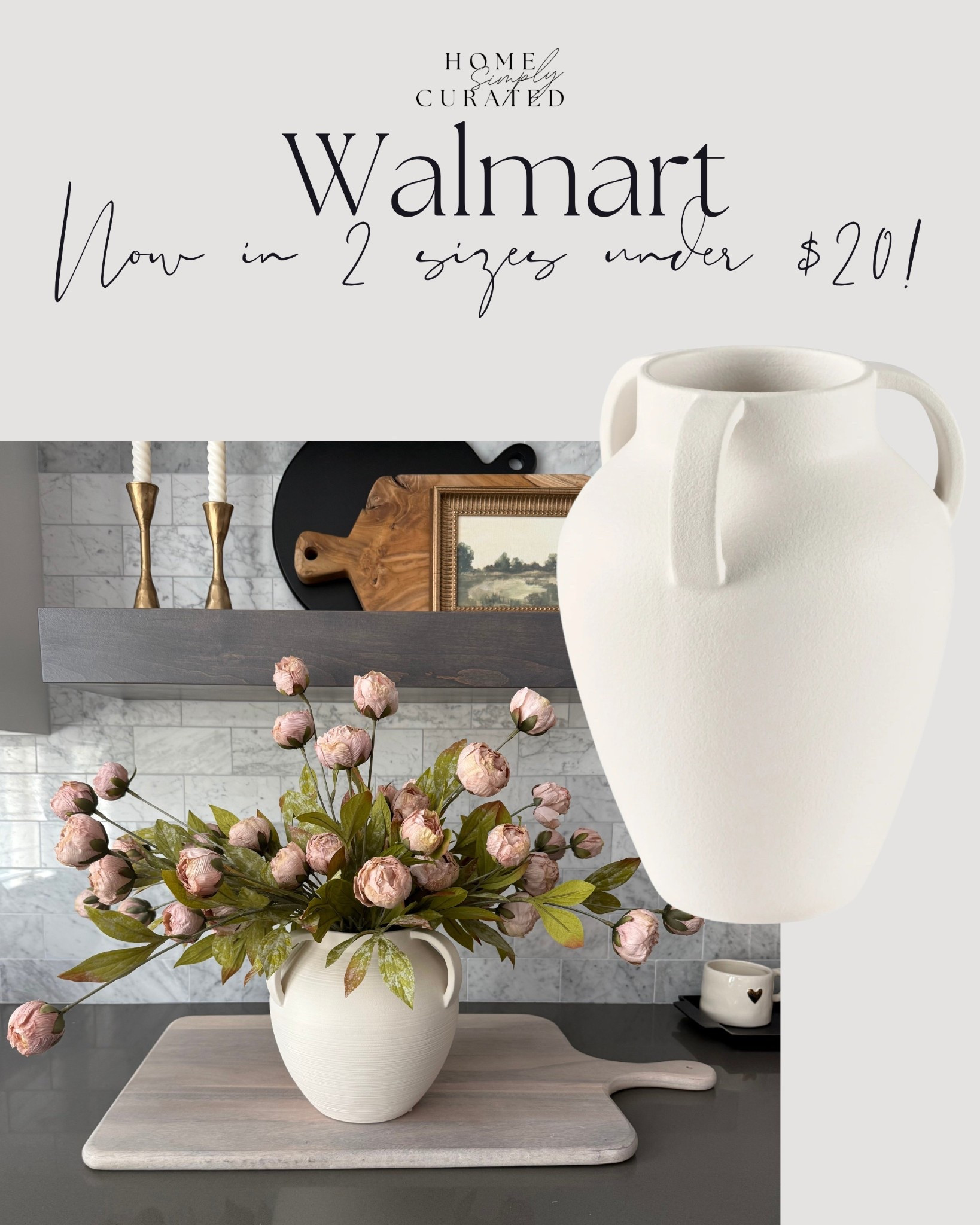 Pottery Barn vibes at Walmart!! These handled vases are such a great find and both are currently in stock!! I can’t believe they are under $20!

#LTKGiftGuide #LTKFindsUnder50 #LTKHome
