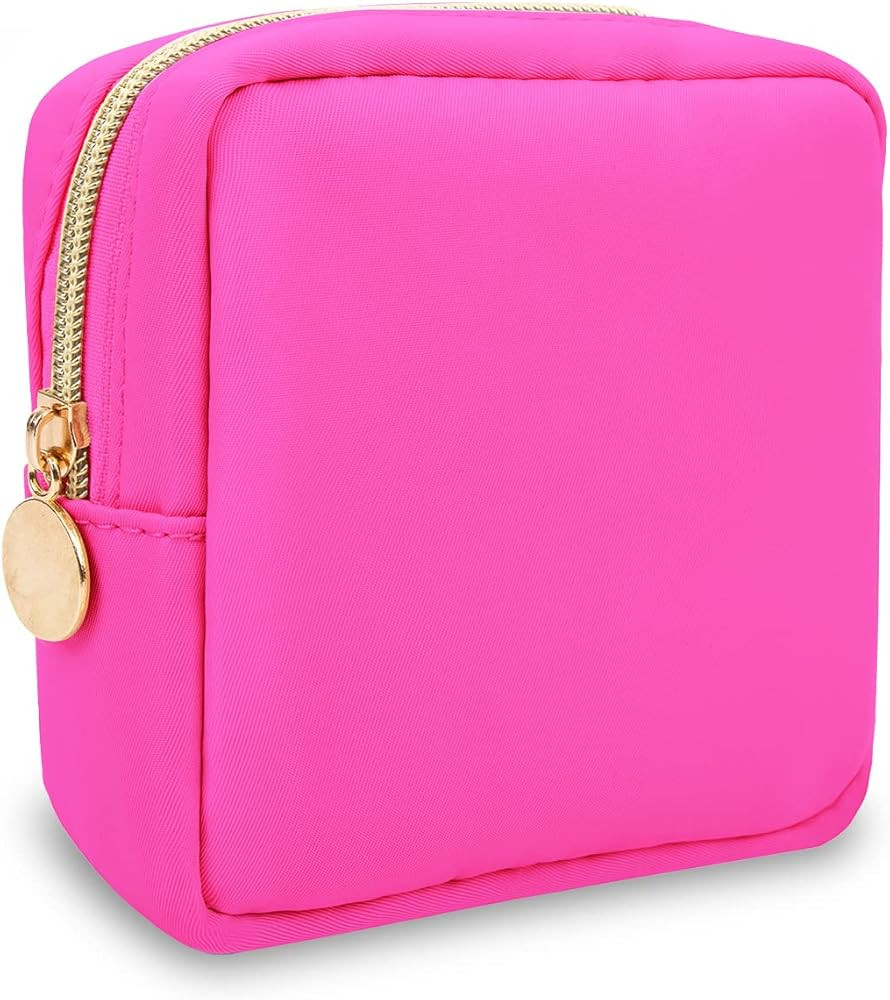 Waterproof Mini Makeup Bag Pouch for Purse,Small Cosmetic Bag Pouch Nylon Travel Toiletry Organiz... | Amazon (US)