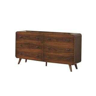 Benjara 61 in. Brown 6-Drawer Wooden Dresser Without Mirror BM182738 - The Home Depot | The Home Depot