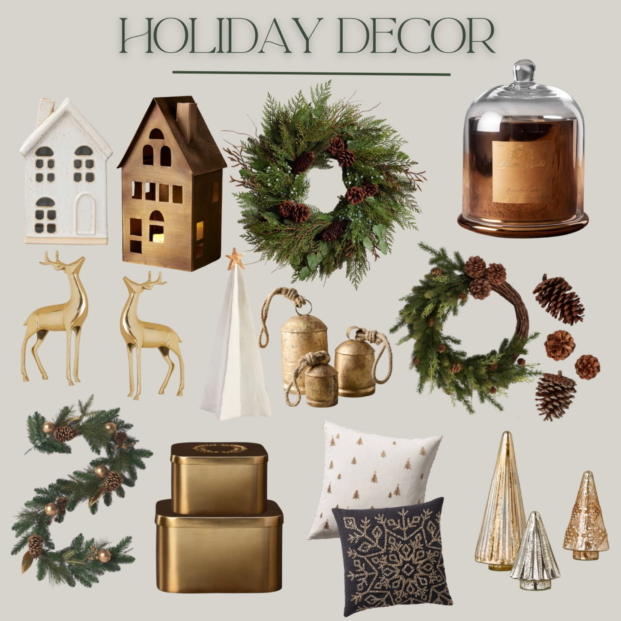 Holiday decor inspo🎄🎁🕯️ #holiday #decor #christmasdecor #holidayinterior #holidaydecor #decorations #decorativeobjects #sale #discount #cyberweek #style #lifestyle #home #homedecor #accents 

#LTKCyberWeek #LTKHoliday #LTKsalealert