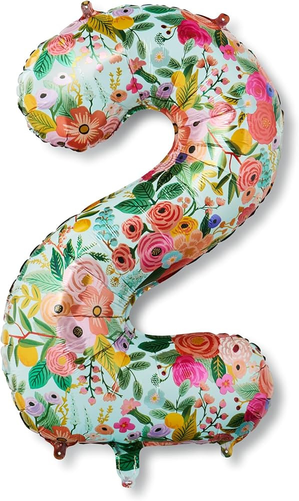 RIFLE PAPER CO. Garden Party Full Color Mylar Numbered Balloon (40" L, Decoration for Events, Cel... | Amazon (US)