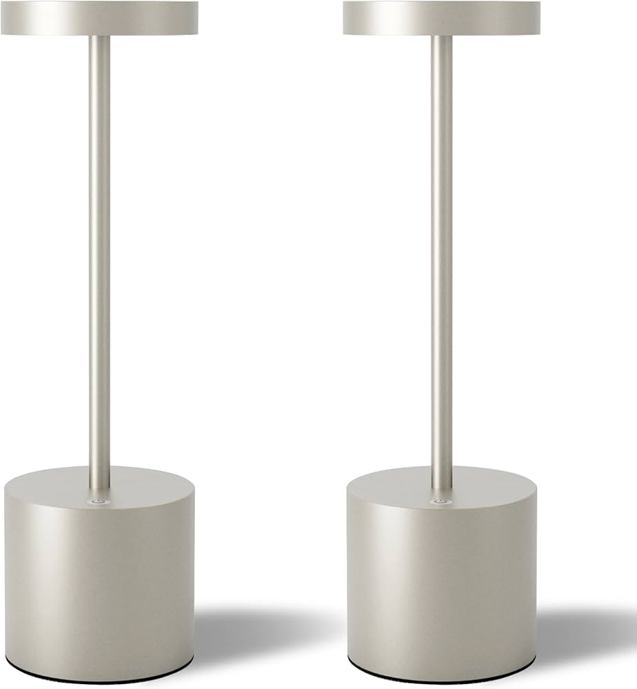 Cordless Table Lamps Set of 2, 5000mAh Rechargeable Battery Powered Lamp, 3 Color Stepless Dimmab... | Amazon (US)