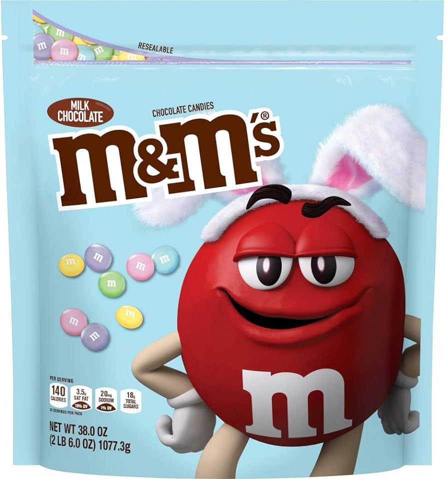 M&M'S Easter Milk Chocolate Candy, Party Size, 38 oz Bag | Amazon (US)