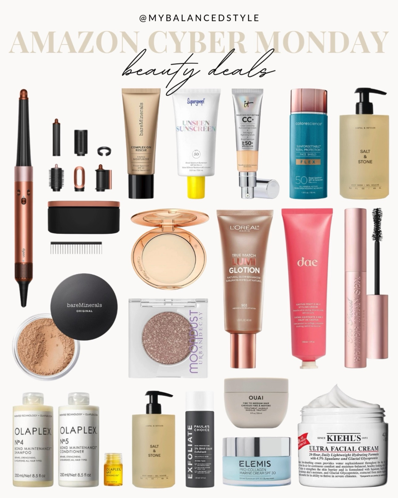 Amazon Cyber Monday Beauty Deals

makeup brushes
beauty blenders
setting sprays
hydrating primers
skincare serums
gel moisturizers
hair dryers
curling wands
flat irons
heatless hair tools

#LTKHoliday #LTKCyberWeek #LTKSaleAlert