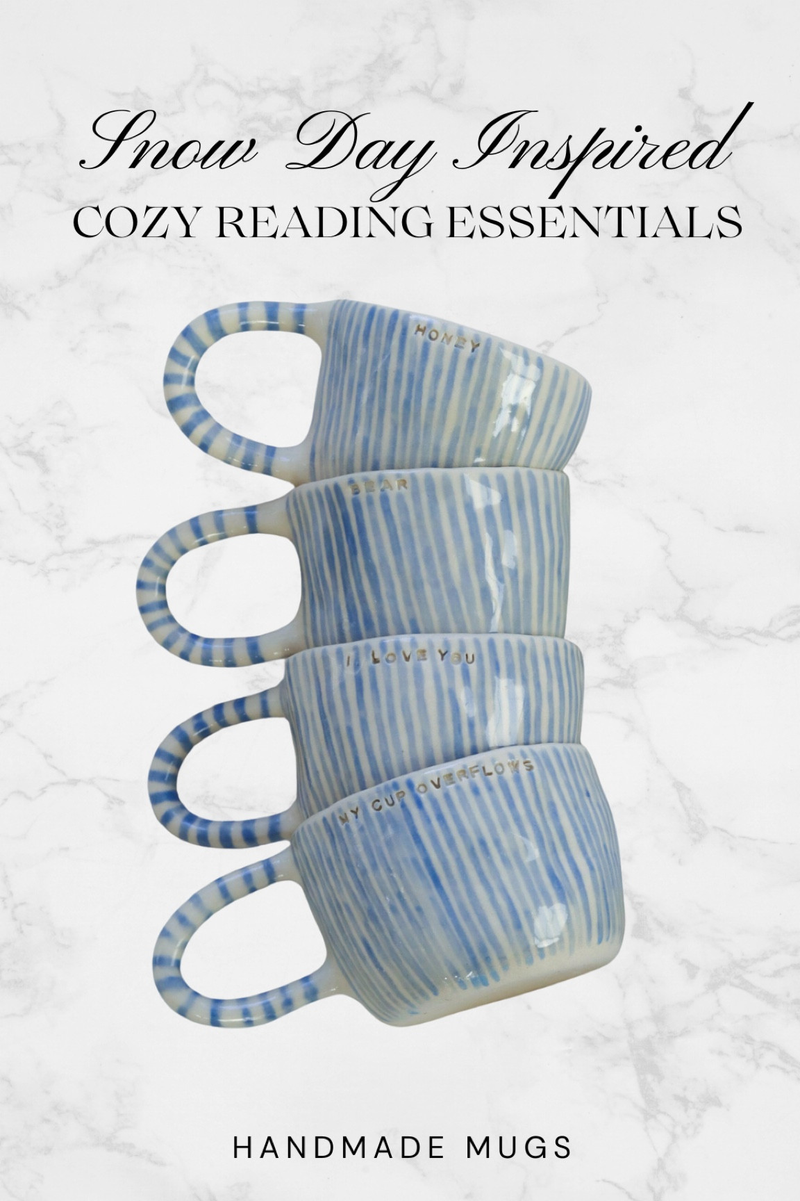 Pretty handmade mugs, blue striped 



#LTKHome