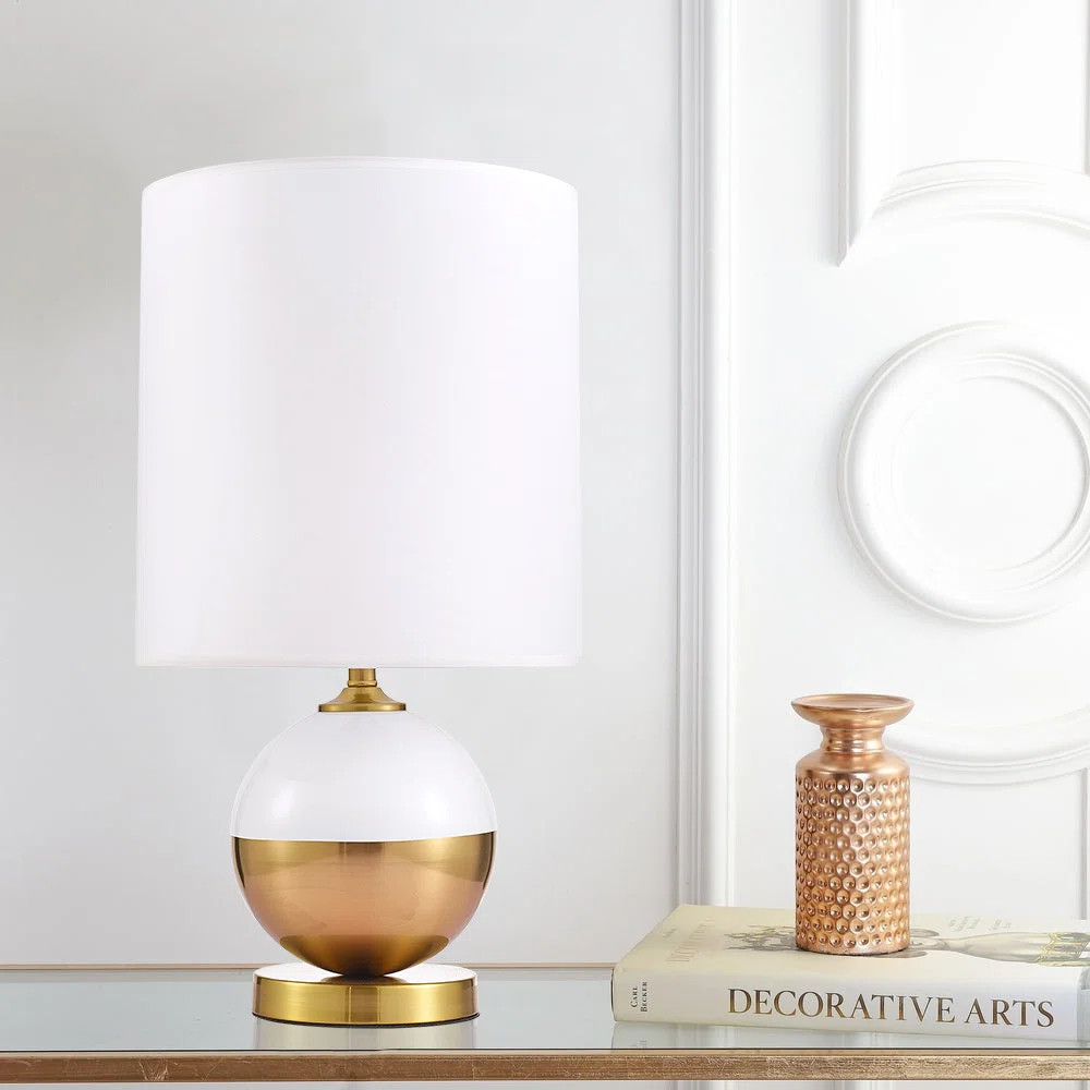 Senato Brushed Gold Lucite Globe Table Lamp | Perigold