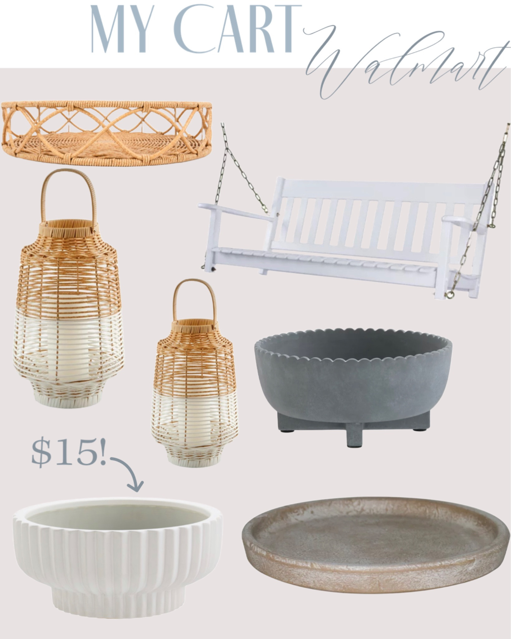 Great deals on these outdoor finds! Outdoor tray , fluted planter, porch swing , outdoor lanterns 

#LTKhome #LTKFind #LTKSeasonal