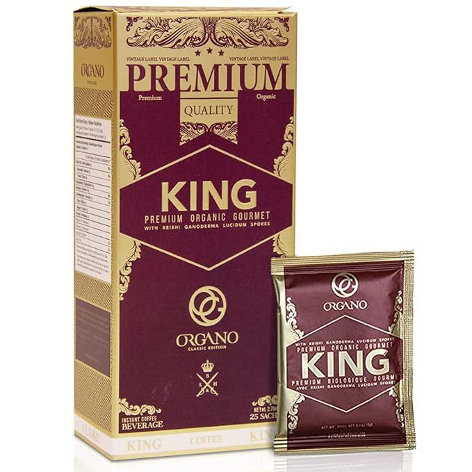 Organo Gold King Of Coffee Organic Premium Ganoderma Lucidum U.S.A. Packaging (1 Box) | Amazon (US)