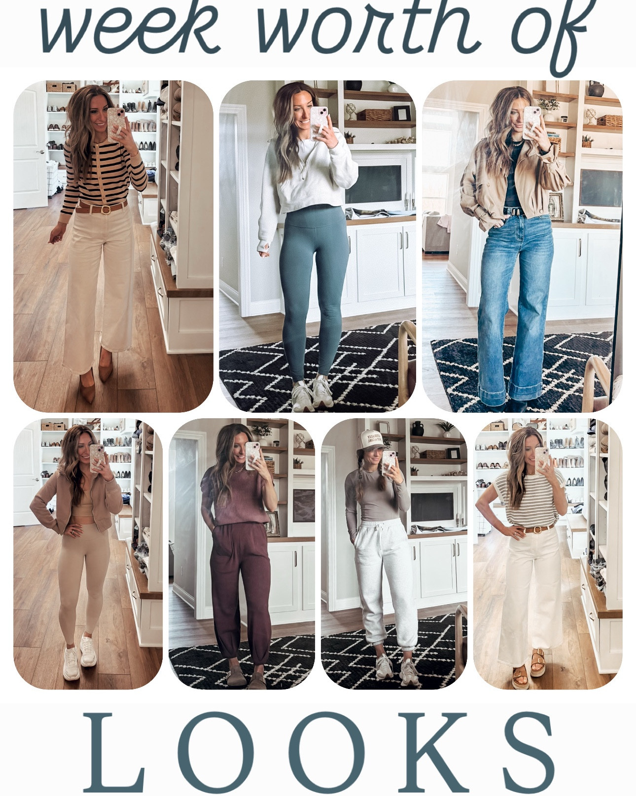 One full week worth of looks! Feel free to message me about sizing questions on anything! 

Spring outfit ideas | lululemon leggings | amazon fashion finds | spring jacket | trending styles | elevated casual looks | trucker hat style | womens workwear | striped sweater | workout wear

#LTKActive #LTKspringtrends #LTKootd