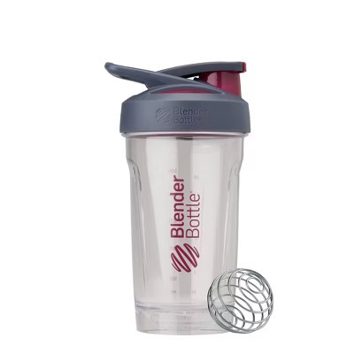 BlenderBottle 24oz Strada Tritan Shaker Bottle - Clear/Plum: Leakproof Shaker | Target