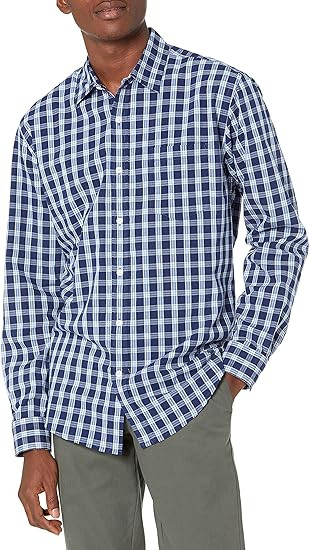 Amazon Essentials Men's Long-Sleeve Casual Poplin Shirt | Amazon (US)