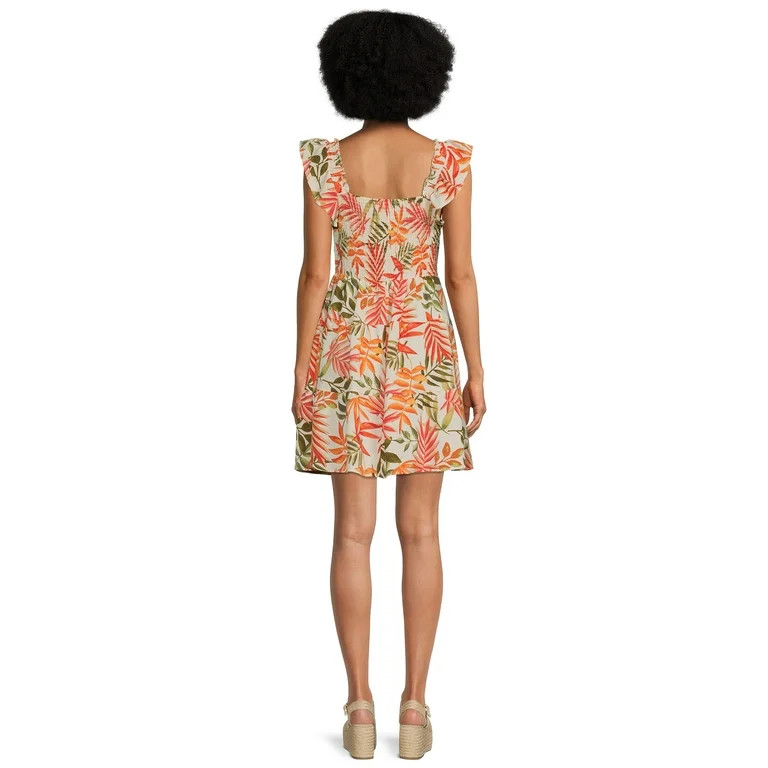 Madden NYC Juniors Flutter Sleeve Cutout Dress | Walmart (US)