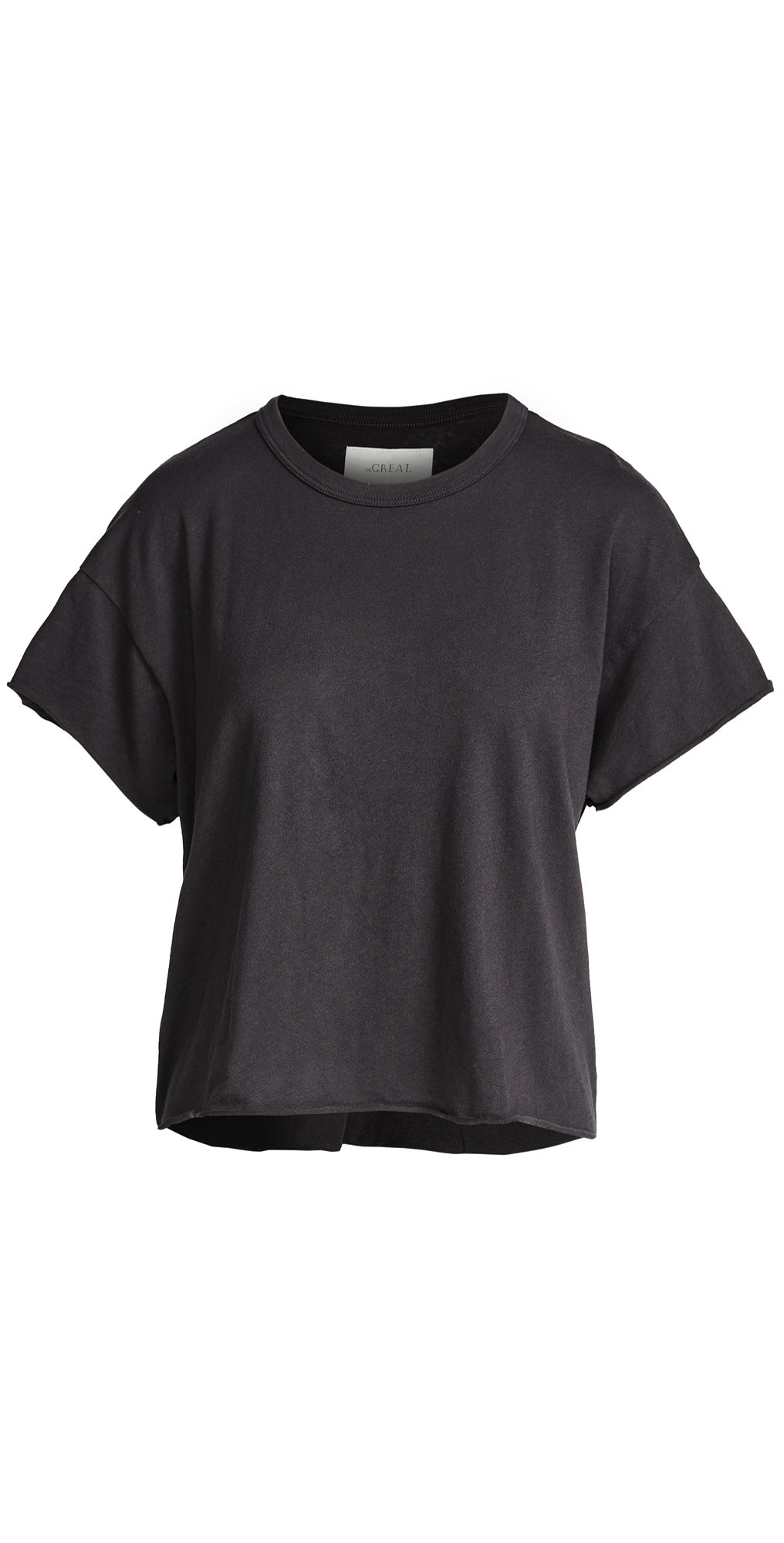 THE GREAT. The Crop Tee Almost Black 2 | Shopbop