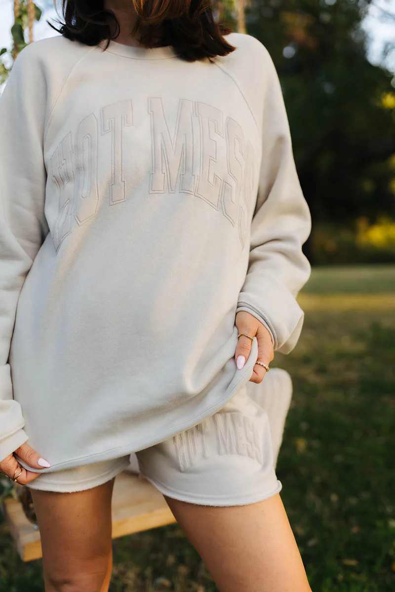 Hot Mess Varsity Sweatshirt | Staykation